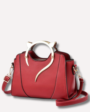 Solid Leather Crossbody Small Square Handbag